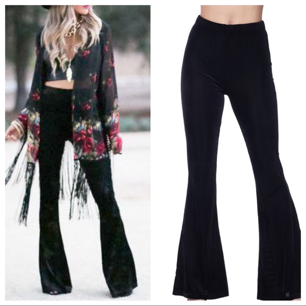 ✨RESTOCK ✨Black corduroy pull bell pants - Picture 5 of 7